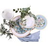 SET OF 6 Morris Garden Porcelain Dessert Plates Floral Bone
