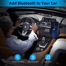 Ziocom Bluetooth Aux Adapter for Car, USB Bluetooth 5.2 Receiver, 3.5mm Bluetooth Adapter with Microphone for Music Streaming and Hands-Free Calling for Car Stereo and Home Speakers