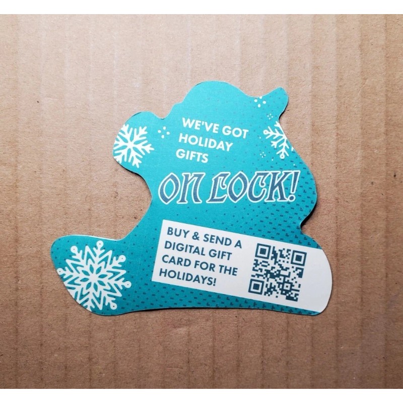 Dutch Bros Coffee December 2022 Abominable Snowman Yeti Snowboarding Sticker