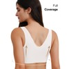 Seamless Bras for Women Full Coverage Wireless Bralette Widen Straps