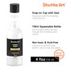 Shuttle Art White Fabric Paint, 4 oz(118 ml) Fabric Paint