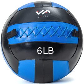 JFIT Wall Ball, 6 LB, Blue/Black