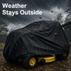 Black Lawnmower Cover for Outdoor Storage - Waterproof Anti-UV Rainproof
