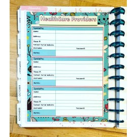 Handmade Healthcare Providers Two Sided Dashboard for use w/ the BIG Happy Planner