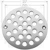 VOURUNA 4 Inch Screw-in Shower Strainer Drain Cover Replacement Floor