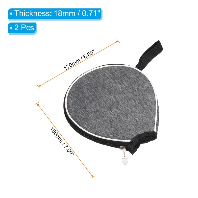 PATIKIL 2PCS Table Tennis Paddle Case Table Tennis Racket Case