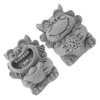 KONTONTY 2pcs Mini Lion Sculpture Lions Mane Adornment Statue Decor