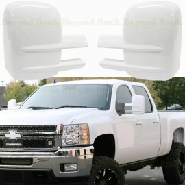 Torox 1999-2015 GMC Sierra 2500/3500 TOWING Chrome Mirror COVERS WA8624 OLYMPIC WHITE