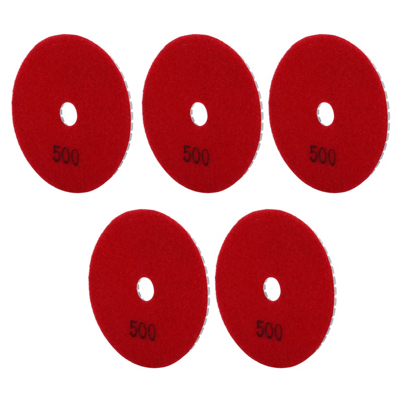 5Pcs 4in Diamond Wet Polishing Pads Soft Grinding Disc Kit