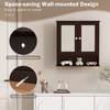 Byroce Wall Bathroom Storage Cabinet, Large, Brown
