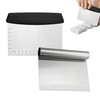 2 PCS Stainless Steel Dough Scraper,Food Scraper with Handle and