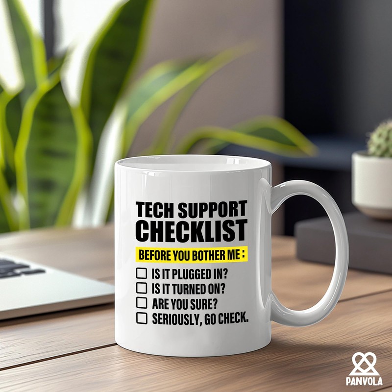 Tech Support Checklist Technical Support Gifts Computer Programmer IT Tech
