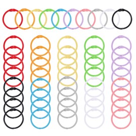50 Pcs Loose Leaf Binder Rings, 30mm/1 Inch Small Book Binder Rings Book Rings for Index Cards, School, Office（Colorful）