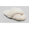 Cat & Jack Kids White Fuzzy Slippers Girls Size 2/3