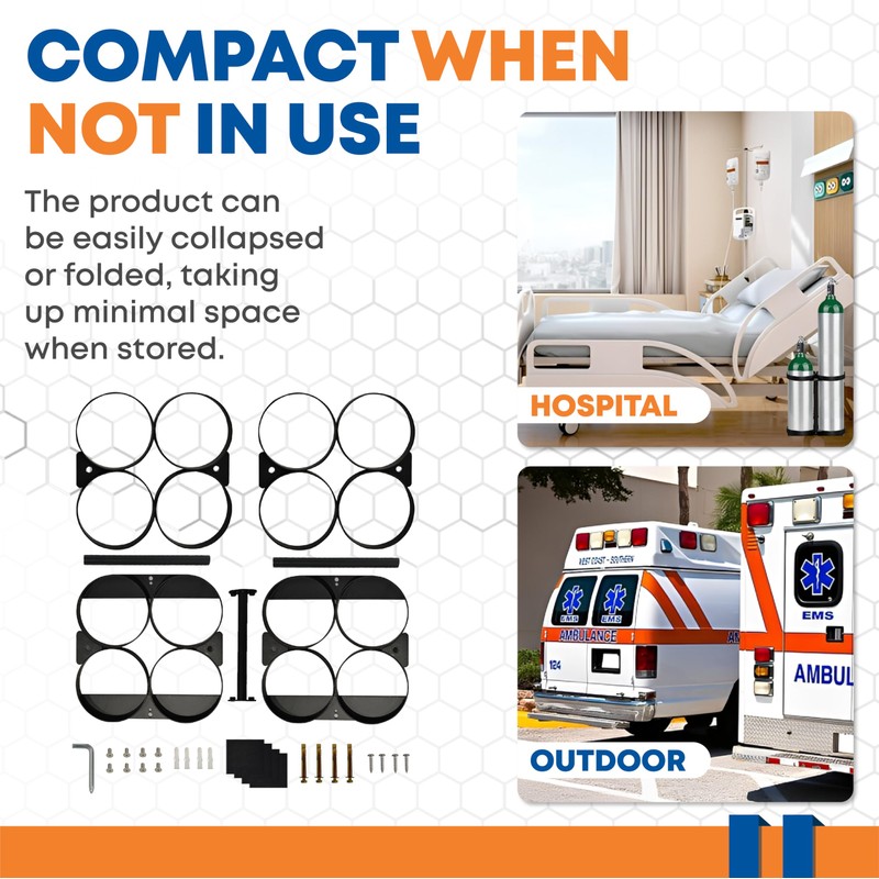 KOKAND Detachable Oxygen Tank Holder (8) for E, D, M9/C