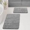 wyewye Microfibre Bath Mat 40x60cm Light Grey, 2cm Super Thick,