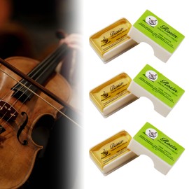 3 Pack Violin Rosin Natural, Light and Low Dust, Suitable for Violin, Viola, Cello, Double Bass Bowed String Instrument Accessories, Perfect for Professional and Beginner Musicians