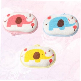 Mikinona 3pcs Bath Sponge Cartoon Sponges for Boys and Girls Gentle Bathing for Showers Colors Yellow