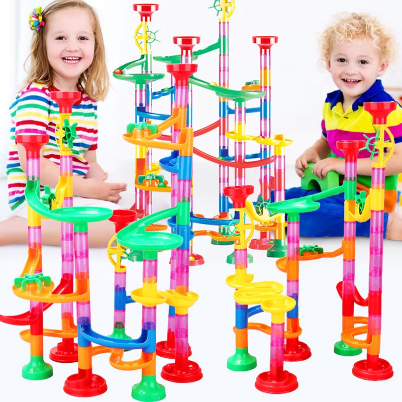 Marble Run Building Blocks DIY Three Dimensional Race Track Marble
