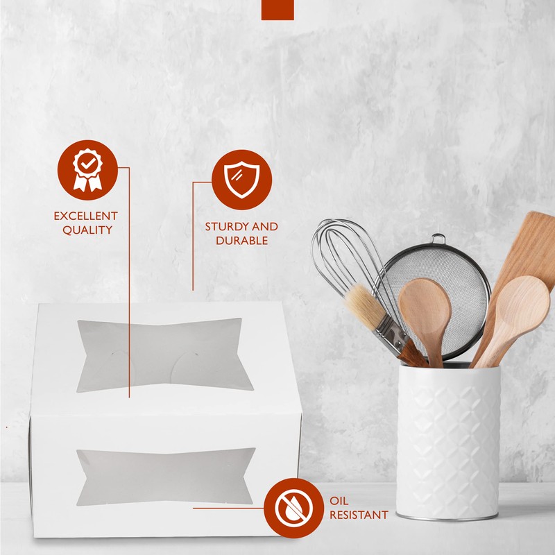 Fit Meal Prep 25 Pack Cake Boxes with Window 8