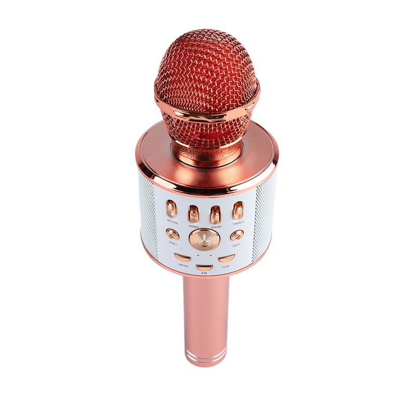 Kids Singing Microphone Portable Handheld Wireless Bluetooth Condenser Mic Speaker