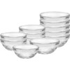 Duralex 12 Piece Bowl Set of Six, Clear