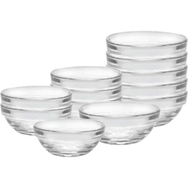 Duralex 12 Piece Bowl Set of Six, Clear