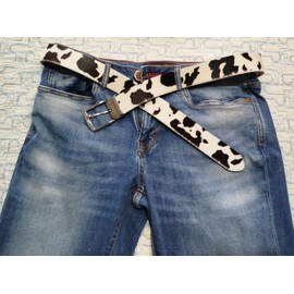 UPGRADE 3STYLE Genuine Horse Leather Belt Can be Shortened without Screws. Eco Cardboard Packaging and Cotton Bag, Made in Italy, Cow Black 4x130, 120 cm