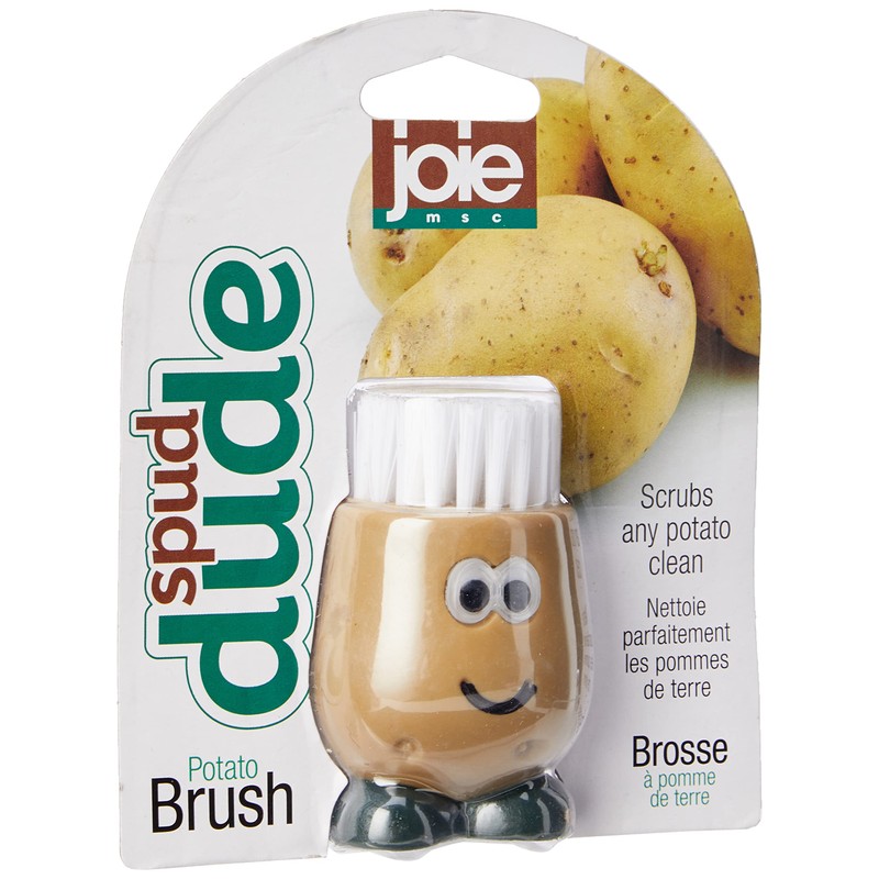 Joie Kitchen Gadgets Spud Dude Potato Brush, Brown