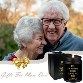 Gifts for Dad Mom from Daughter Son - Best Dad Mom Ever Gifts, Funny Fathers Day & Mothers Day & Birthday & Thanksgiving & Christmas Gifts, Lavender Scented Candle(7oz)