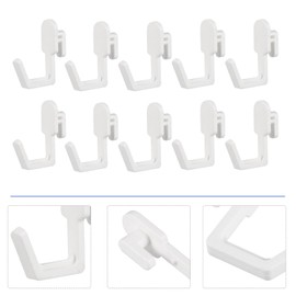 SOLUSTRE 20pcs Pegboard Hooks Kit J Shape Peg Hooks Plastic Peg Board Hooks for Garage Tool Storage Organizer