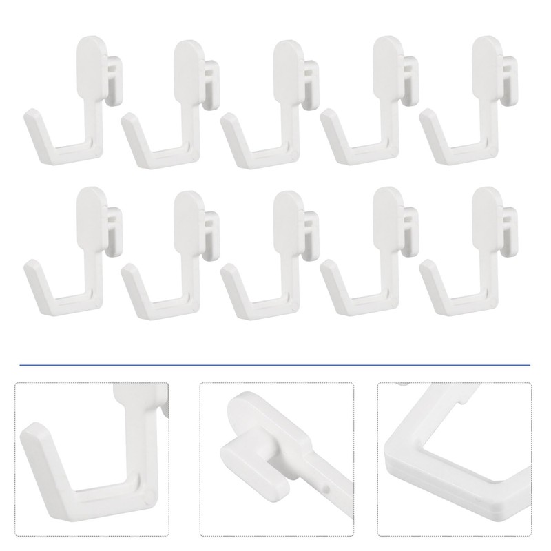 SOLUSTRE 20pcs Pegboard Hooks Kit J Shape Peg Hooks Plastic