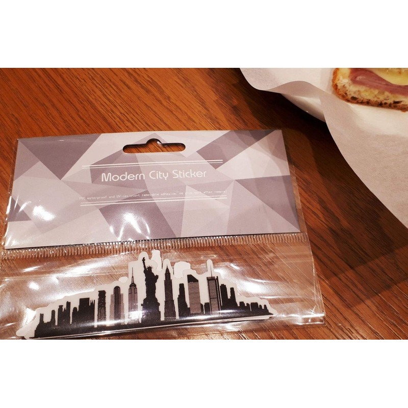 Modern City Building Laptop Macbook Sticker (Black)