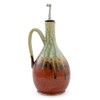 American Made Artisan Stoneware Pottery Wide Body Oil Cruet Bottle