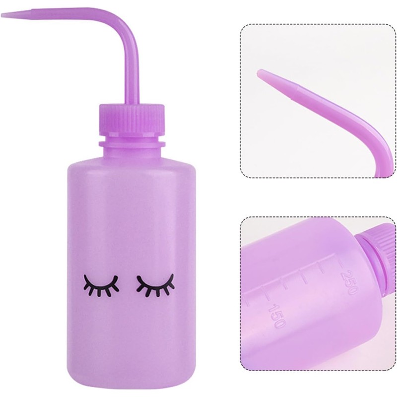 Botella de limpieza de belleza, cuentagotas con boquilla curva para