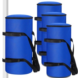 Blueweenly 4 Pcs Canopy Weights Sand Bags 300 LBS Heavy Duty Weight Bags Large Canopy Tent Weights Gazebo Weights for Wind Shelter Patio Umbrella Outdoor Canopy Tent(No Sand) (Blue)