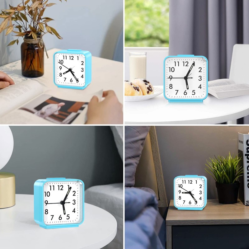 Alarm Clock, Analog Loud Bell Sound, Alarm Backlight, Continuous Second
