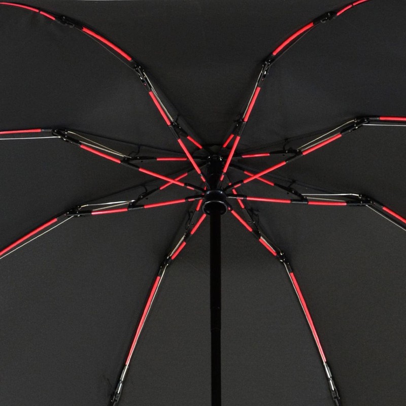 iX-brella Reverse Reverse Opening Fiberglass Pocket Umbrella with Coloured Spokes,