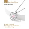 FindChic Silver Heart Necklace October Birthstone Necklace for Women Sterling