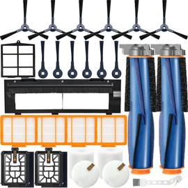 Replacement Parts for Shark AI AV2511AE AV2501S AV2610WA AV2501AE RV2502AE RV2610WA RV2520 AV2510 RV2520AOUS AV2510AOUS Vacuum Cleaner,Side/Sweep Brush Filter Main/Roller Brush Shell Clean Base Filter