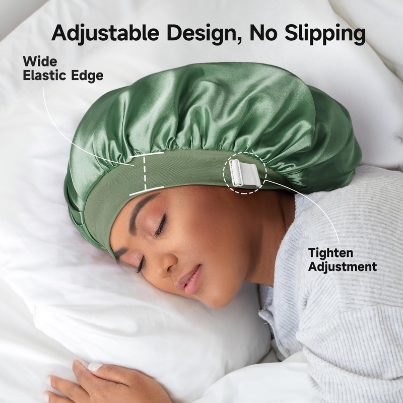 22 Momme 100% Real Mulberry Silk Bonnet for Sleeping Women,