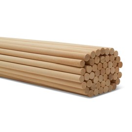 Dowel Rods Wood Sticks Wooden Dowel Rods - 1/2 x 48 Inch Unfinished Hardwood Sticks - for Crafts and DIYers - 25 Pieces by Woodpeckers