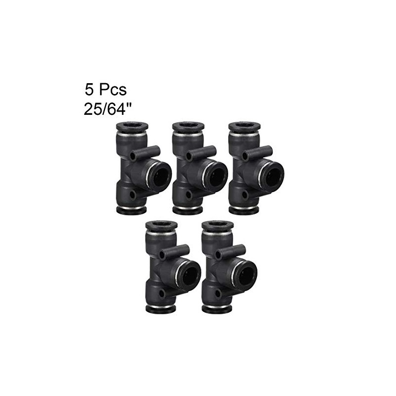 sourcing map Plastic Tee Push to Connect Tube Fittings 10mm