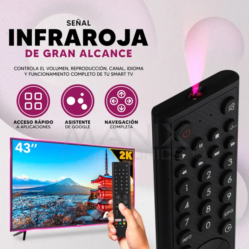 Divitech® - Control Remoto Compatible Con Sansui Android 4k Smart