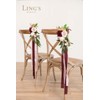 Ling's moment Rustic Wedding Aisle Decor Chair Decorations Artificial Flower