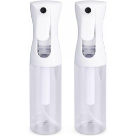 VIGOR PATH Continuous Spray Bottle with Ultra Fine Mist - Versatile Water Sprayer for Hair, Home Cleaning, Salons, Plants, Aromatherapy, and More - Empty Hair Spray Bottle (Clear - 10oz - 2pack)