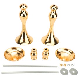 2 Pcs Wedding Flower Stand Exquisite Metal Candle Holder Wedding Centerpiece Tall Table Decor
