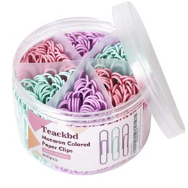 Macaron Colored Paper Clips, Large Paper Clip, 2" Jumbo Paper Clips,300pcs Big Paper Clips for Office Supplies
