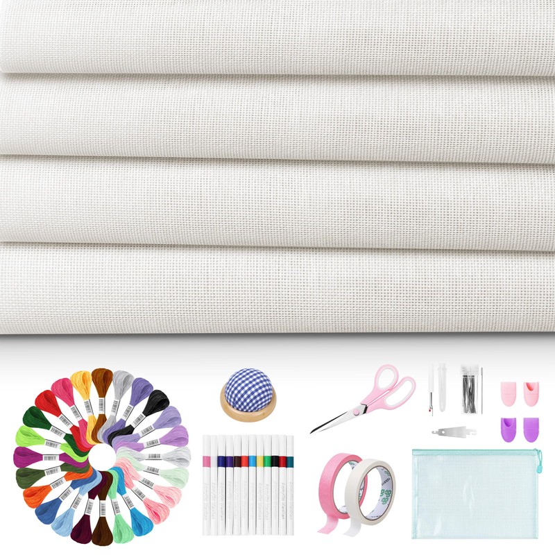 18 Mesh Needlepoint Canvas Kit - 80Pcs Beginner Needlepoint Kits