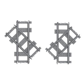 City Train Track Building Block Accessories, Train Track Accessories and Railway Track Expansion are Compatible with All Major Brands (Left and Right Inclined Tracks)